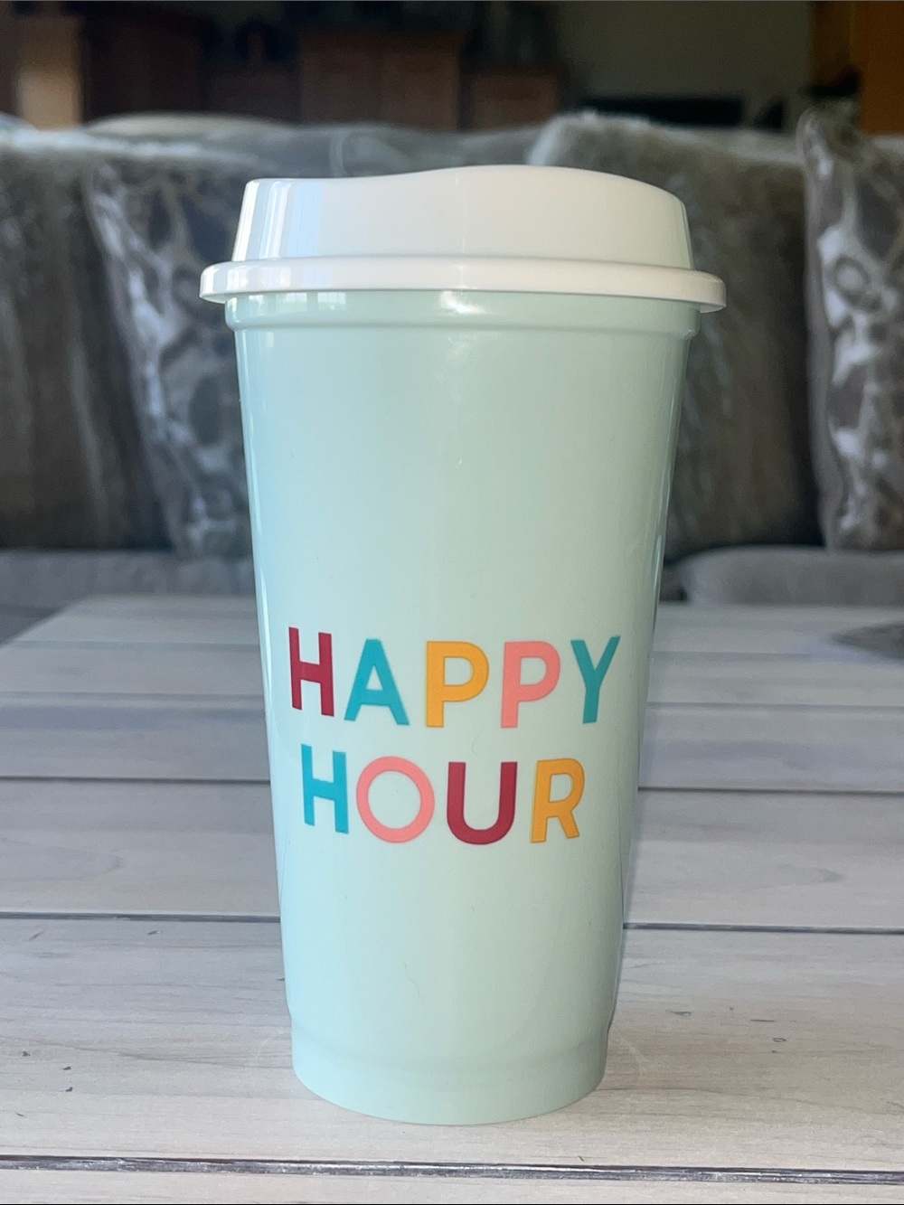 Kate spade Happy Hour Mint Plastic Party Cup with White Lid